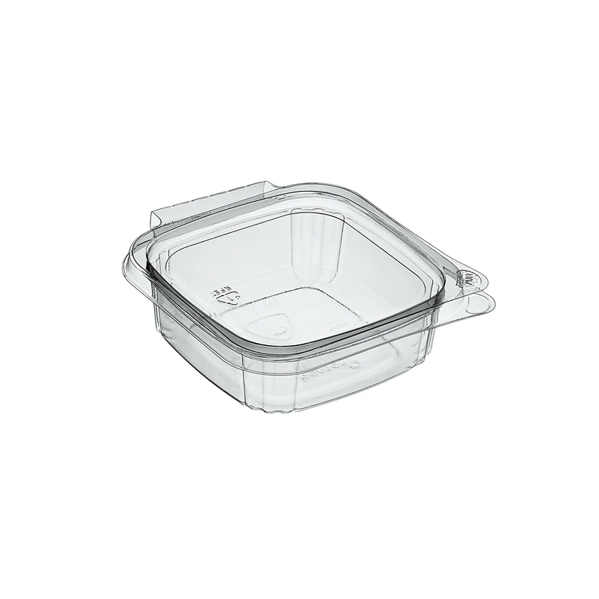 Bonson RePlay Square Hinged Flat Lid Container 300mL | Astra Supply